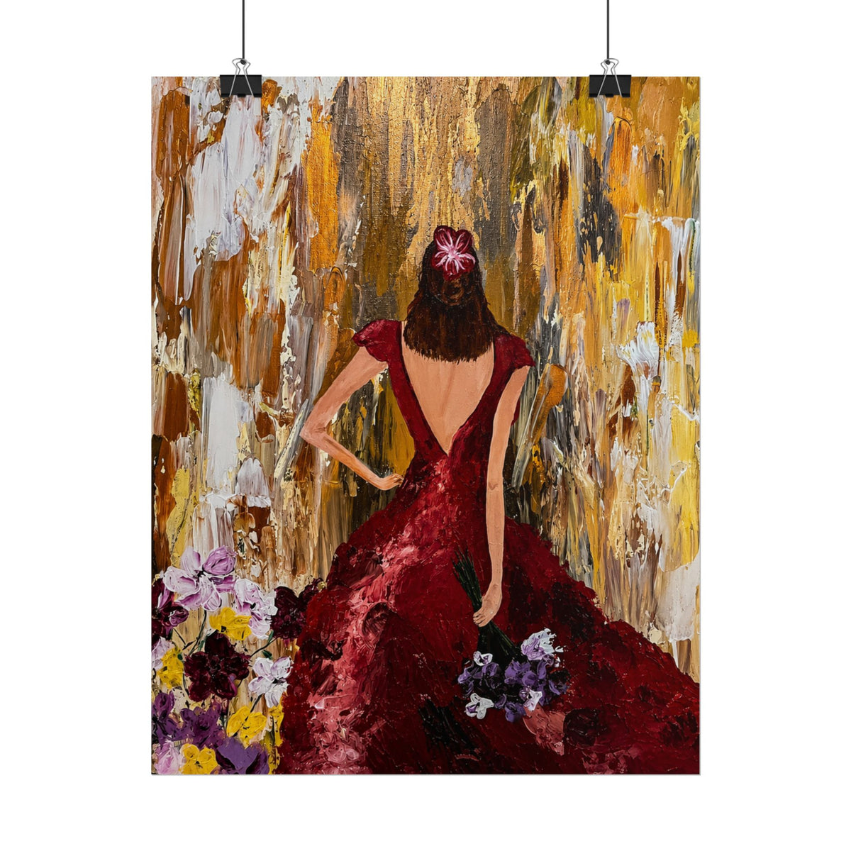 Rolled Posters - Girl in Flowers