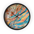 Wall Clock - Abstract Blue & Gold