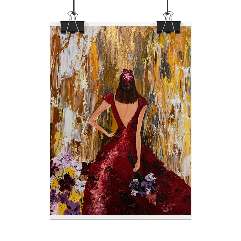 Rolled Posters - Girl in Flowers