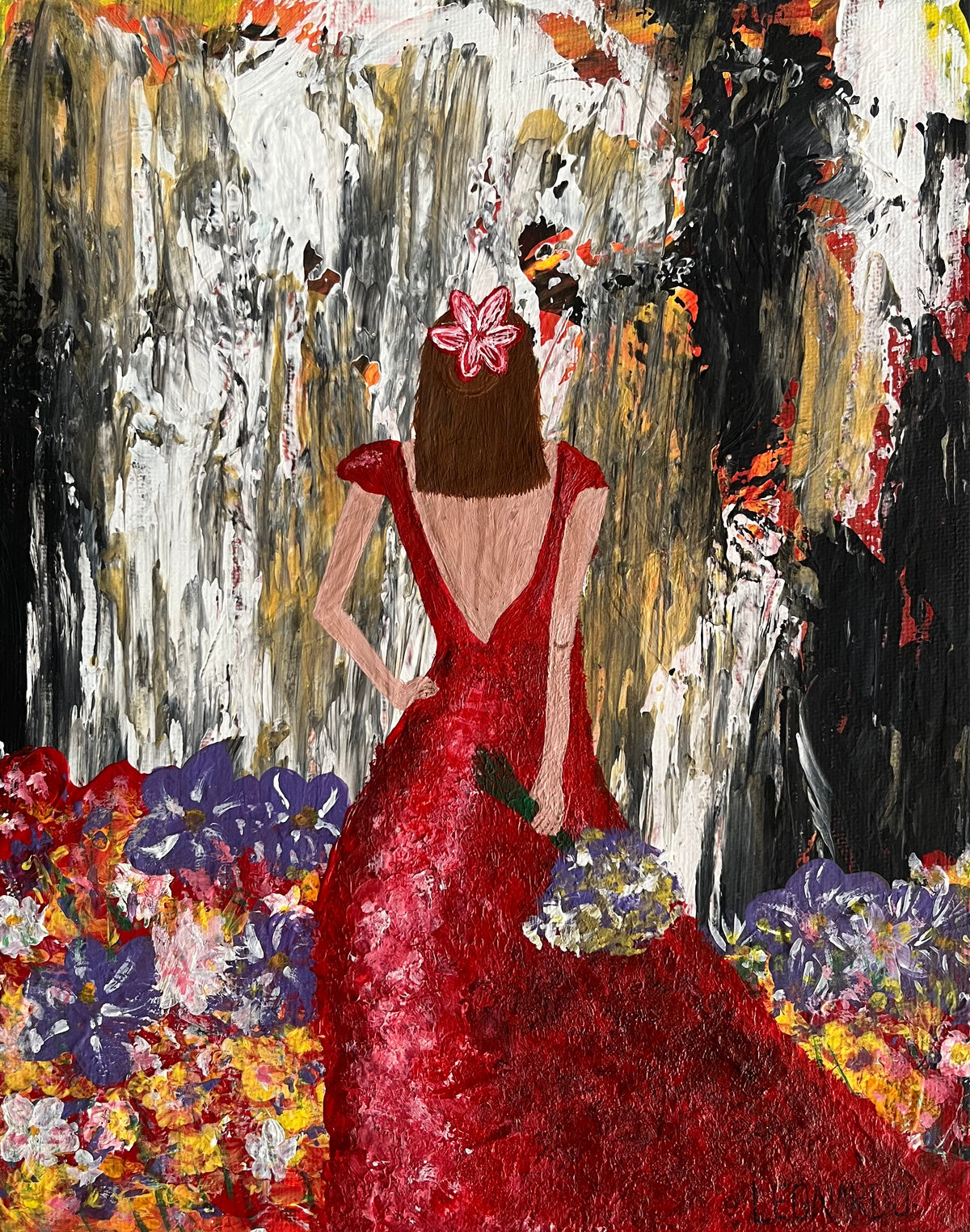 Lost in Flowers - Original Artwork