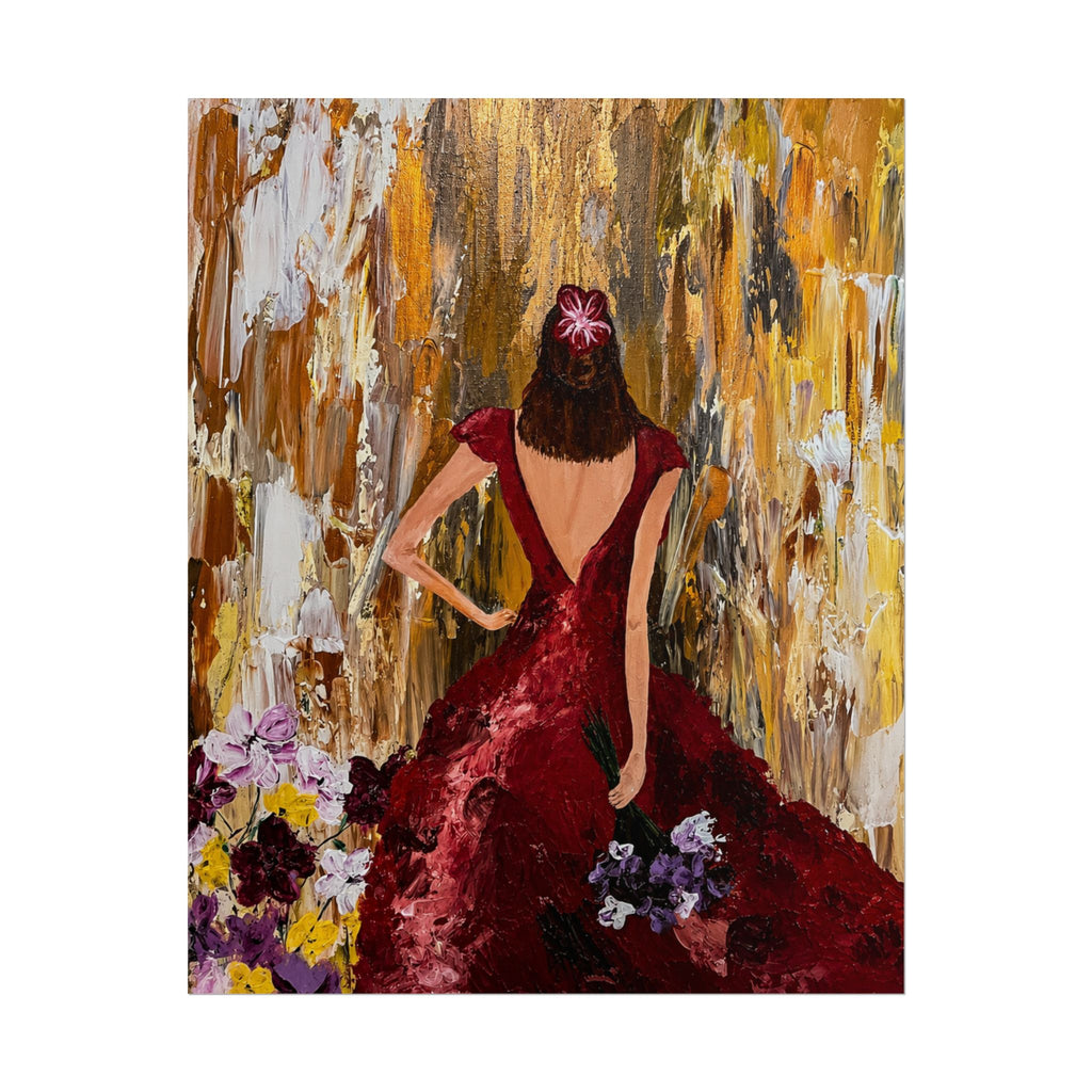 Rolled Posters - Girl in Flowers