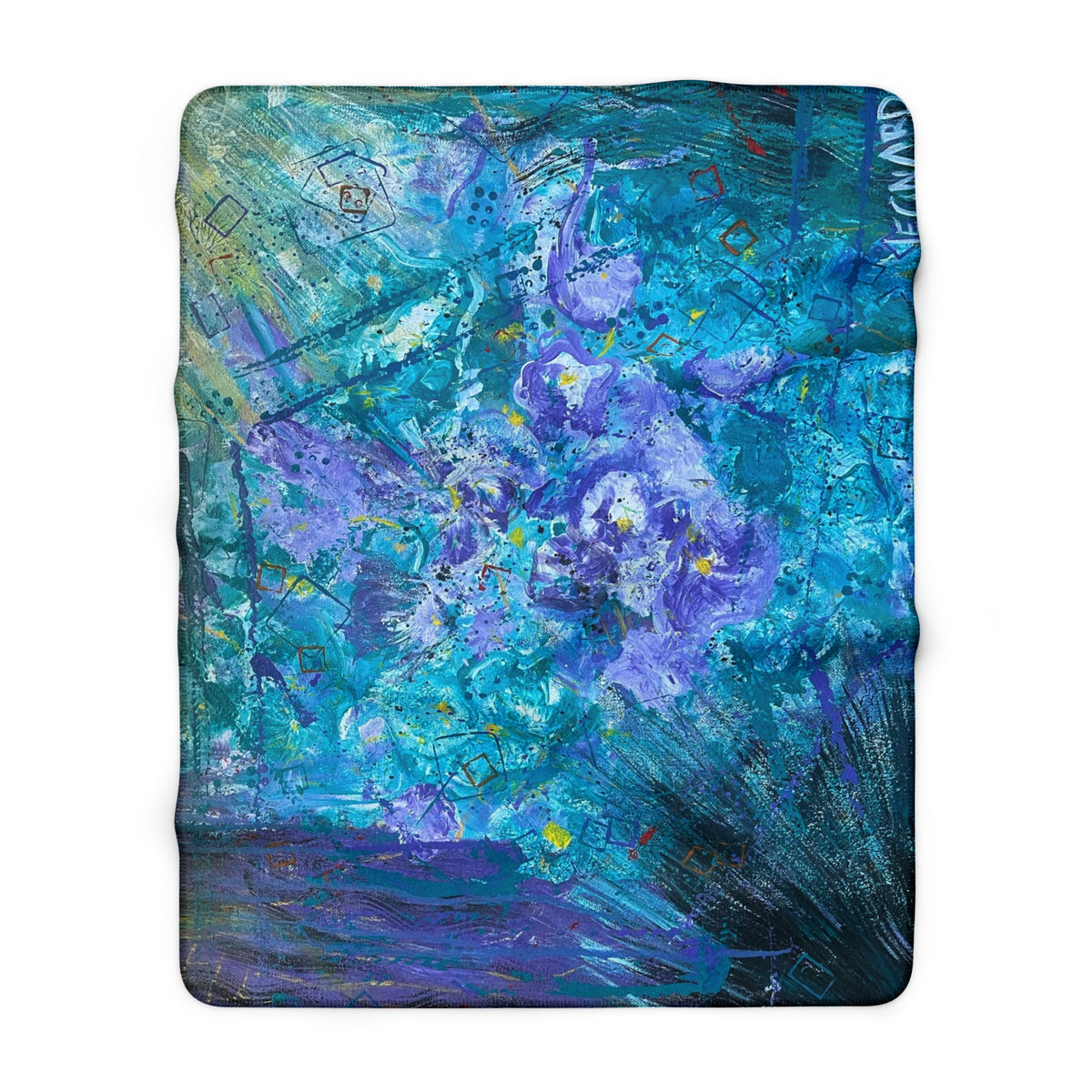 Sherpa Fleece Blanket - Flower Field