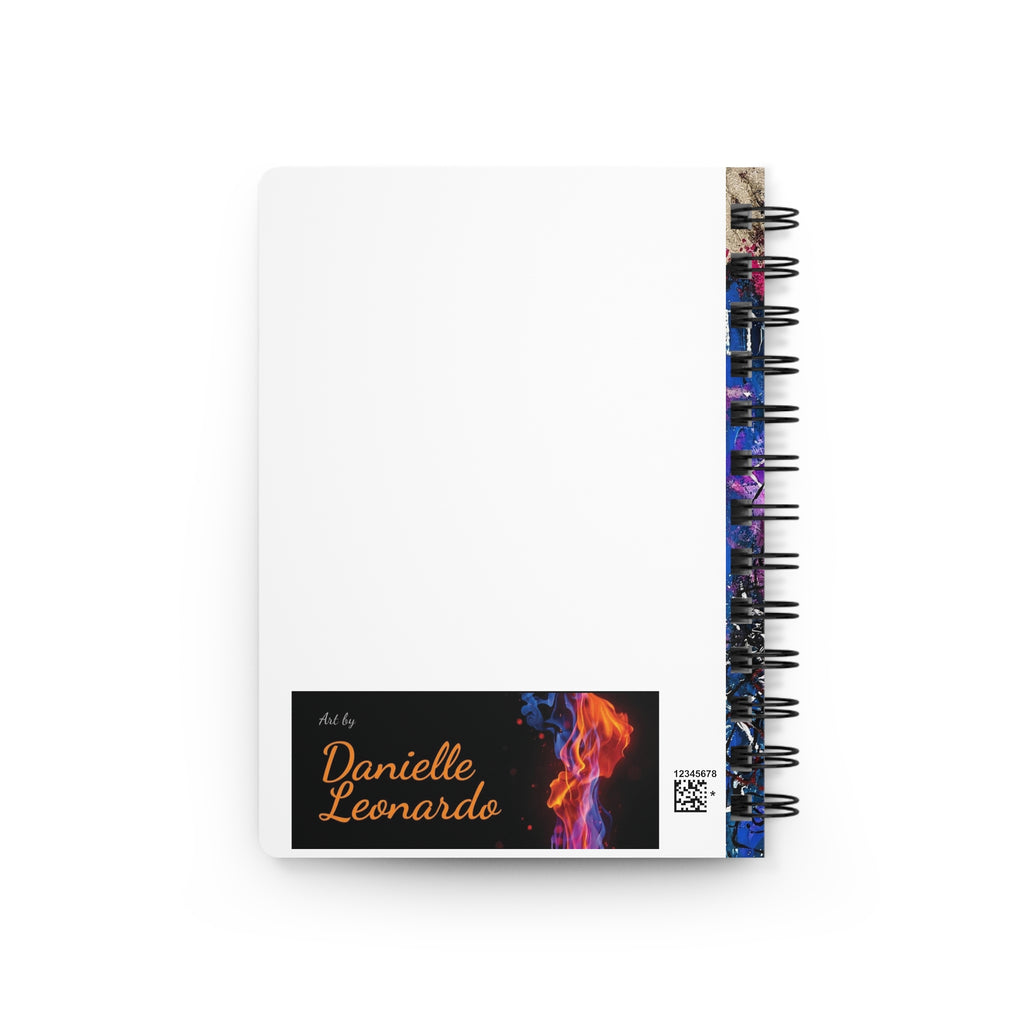 Spiral Bound Journal - Abstract Train