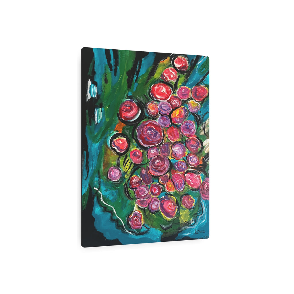 Metal Art Sign - Abstract Flowers