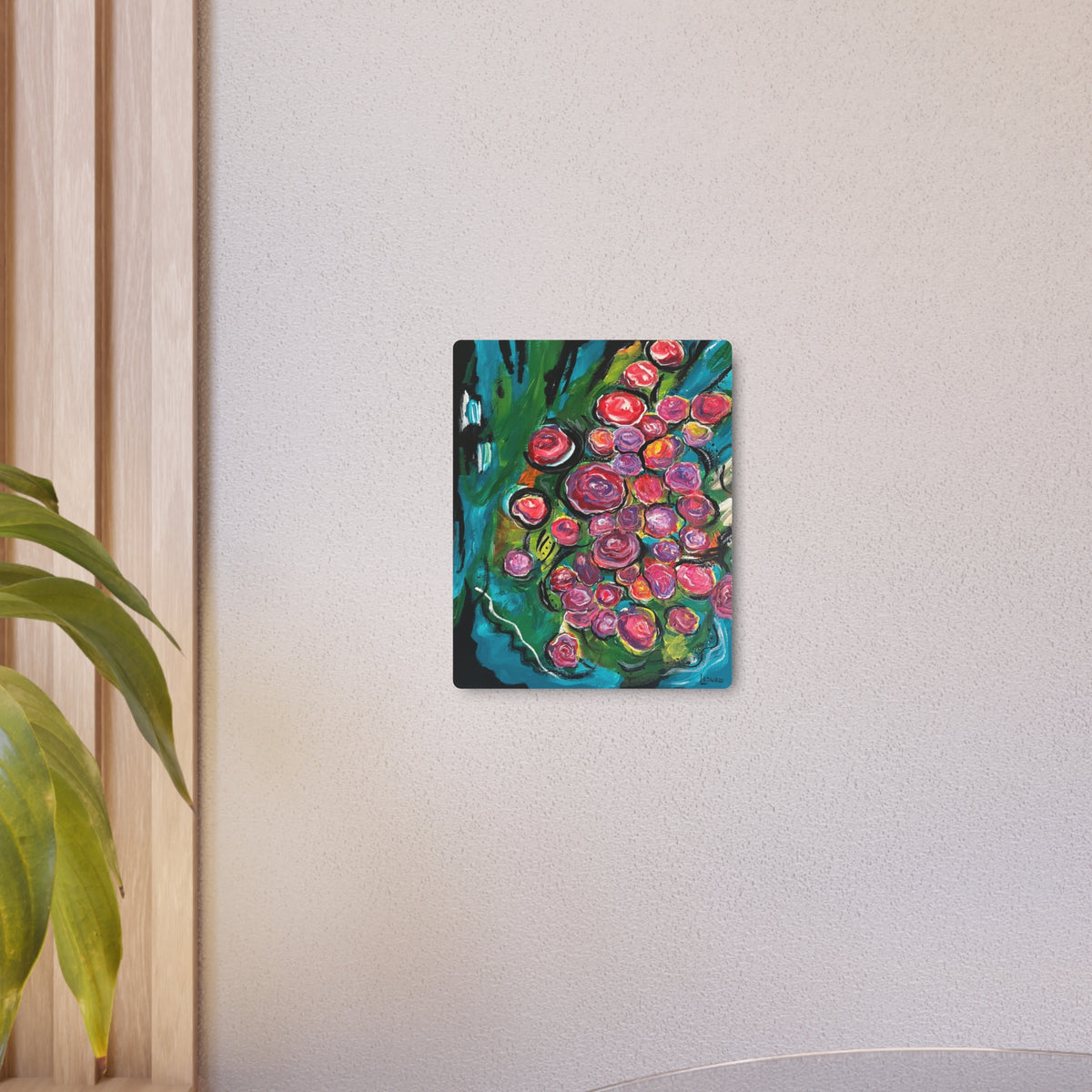 Metal Art Sign - Abstract Flowers