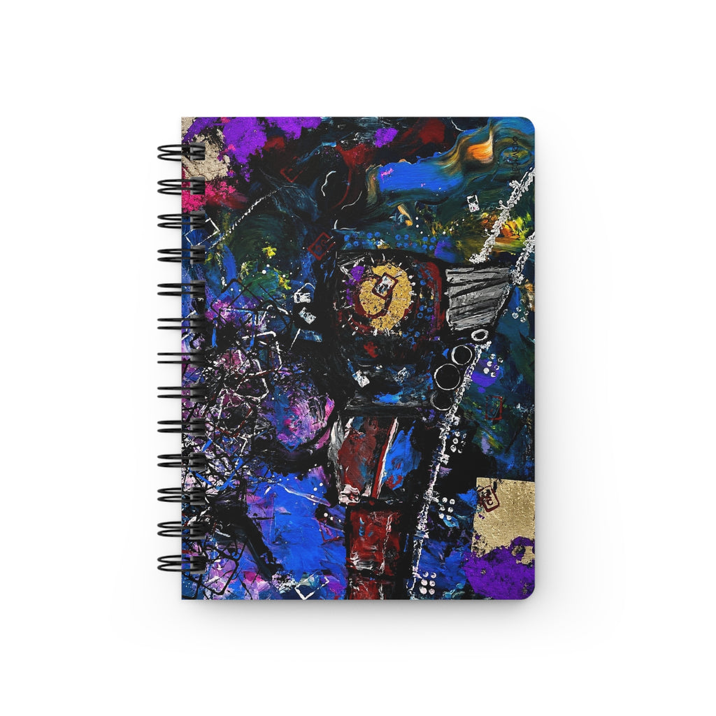 Spiral Bound Journal - Abstract Train
