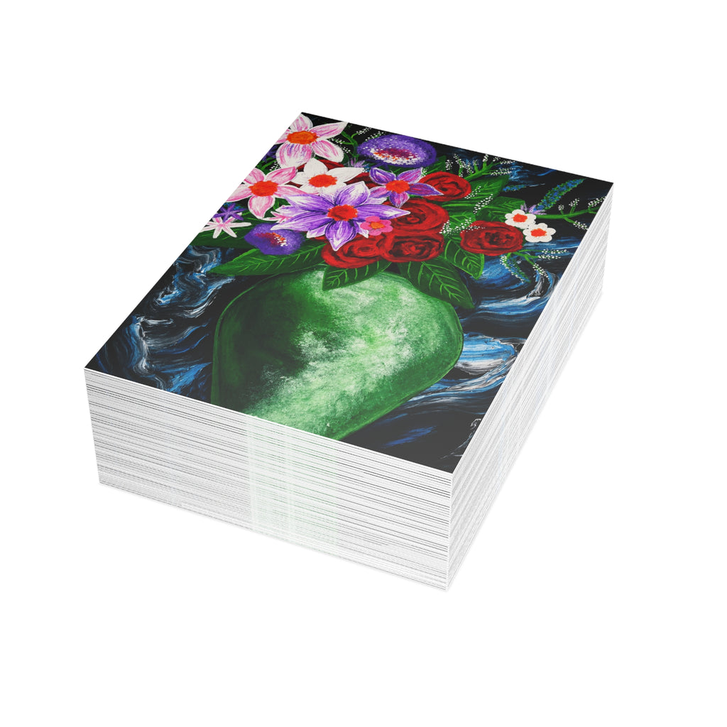 Postcard Bundles (envelopes included) - Green Vase