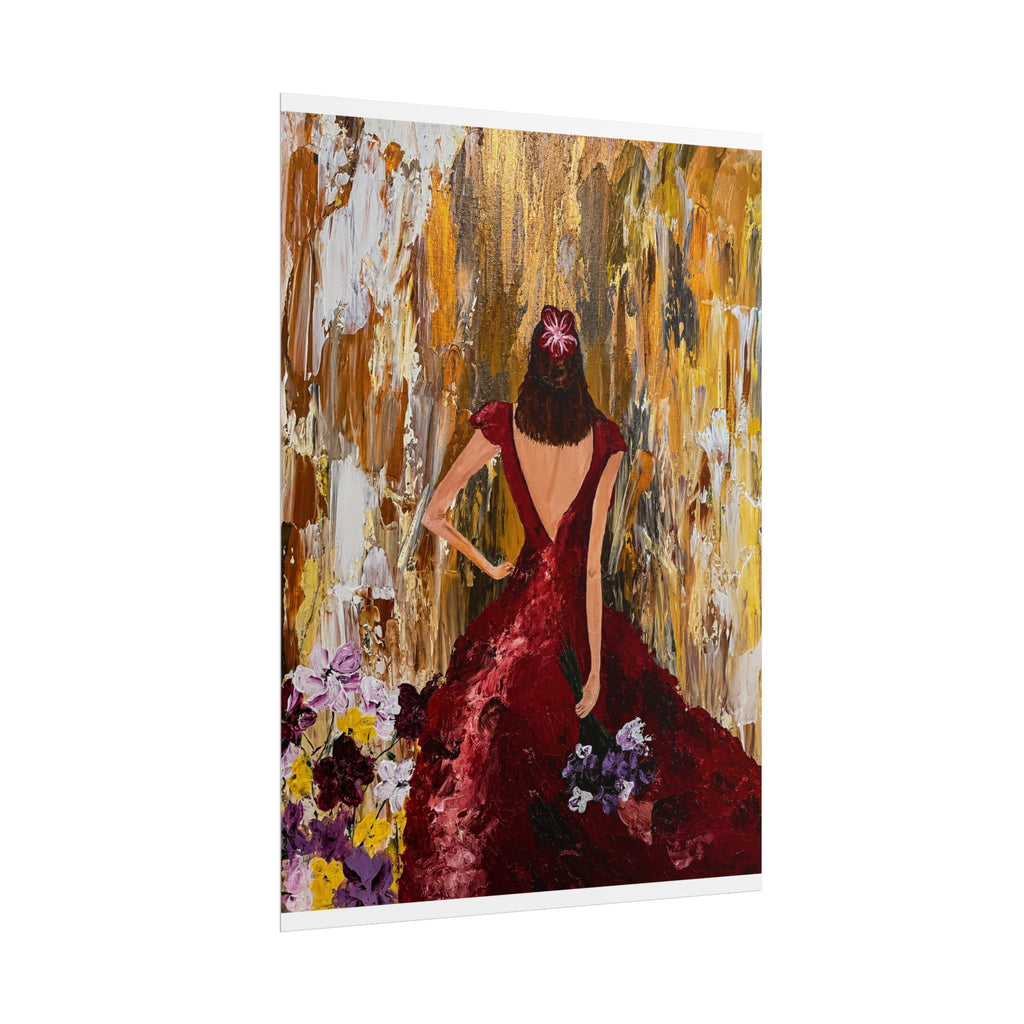 Rolled Posters - Girl in Flowers