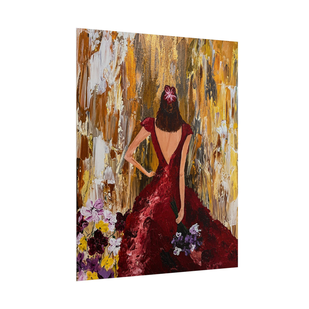 Rolled Posters - Girl in Flowers