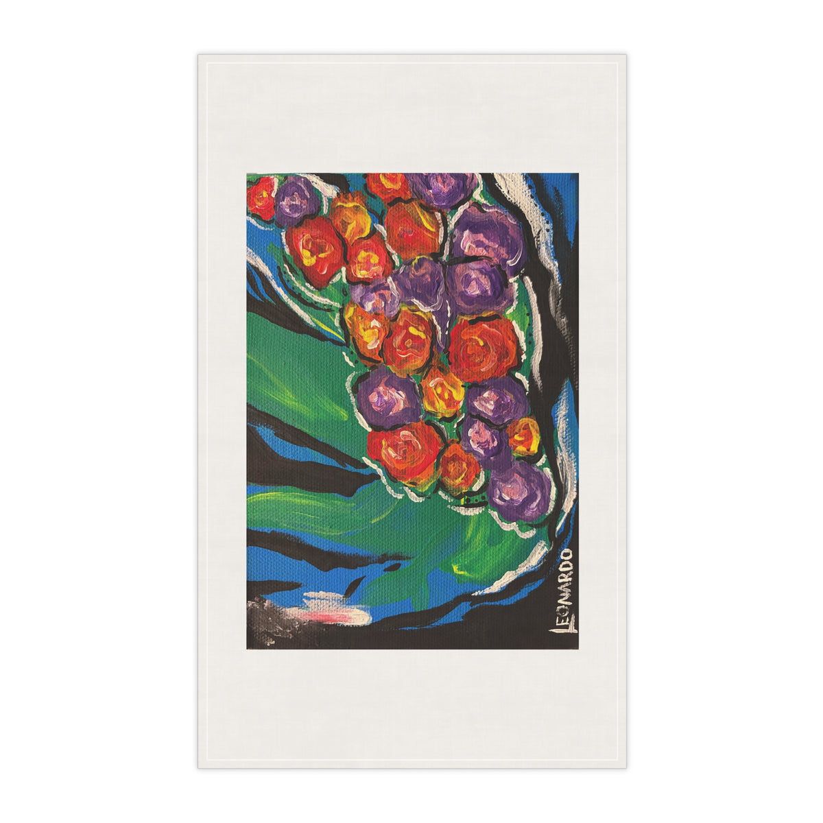 Tea Towels (cotton, poly) - Wild Bouquet