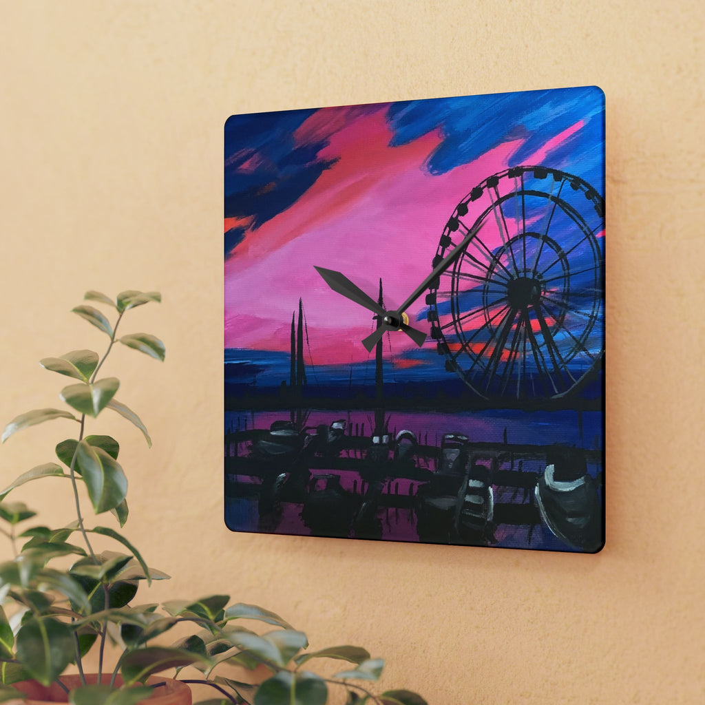 Wall Clock Acrylic - Ferris Wheel