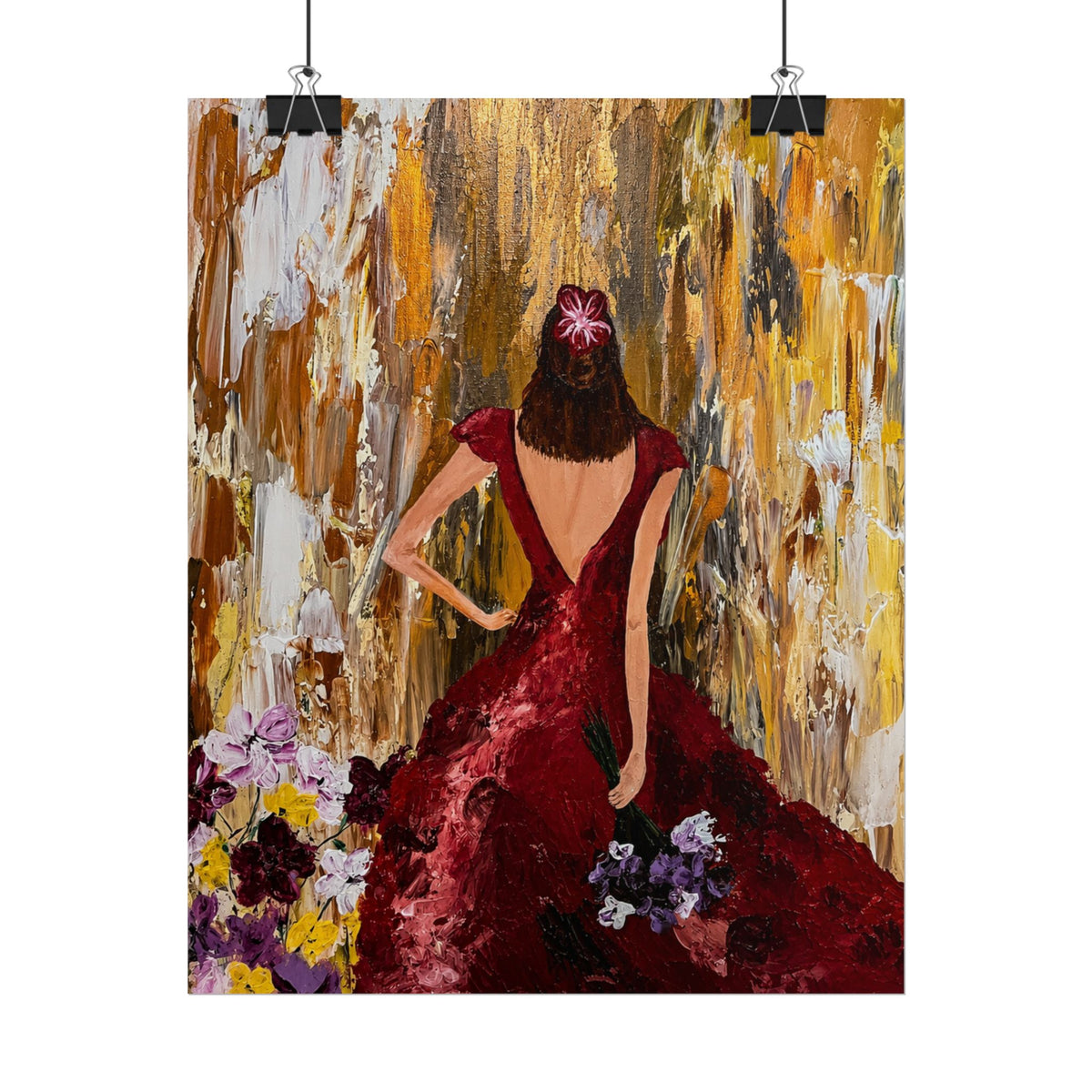 Rolled Posters - Girl in Flowers