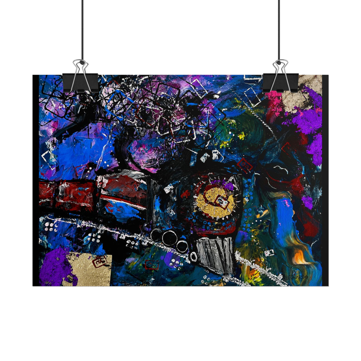 Rolled Poster - Abstract Train